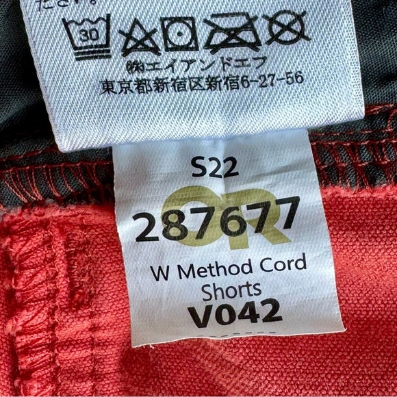 Outdoor Research Corduroy Shorts Coral Red Size 2 - Picture 5 of 13